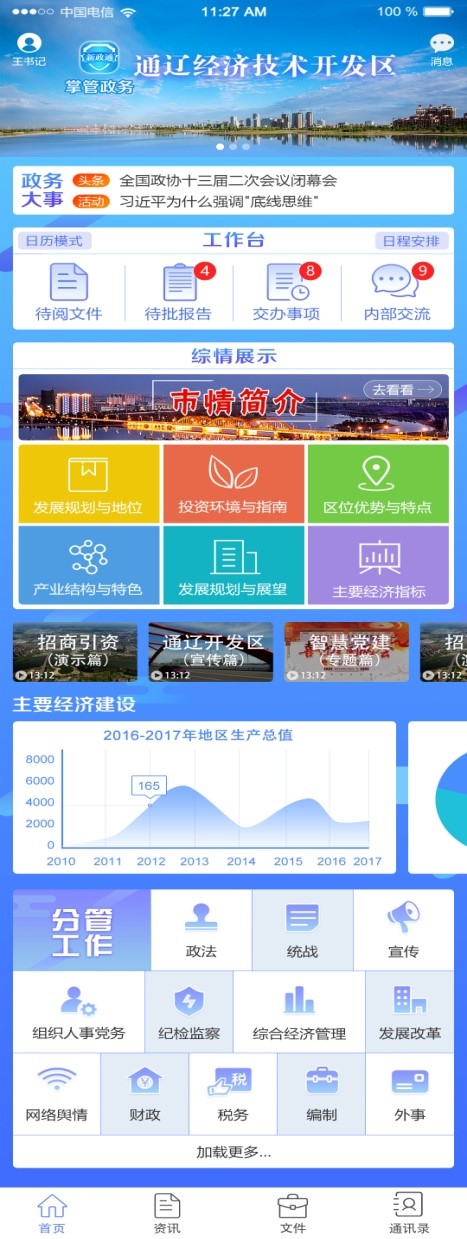 “新政通”領(lǐng)導(dǎo)掌管政務(wù)平臺